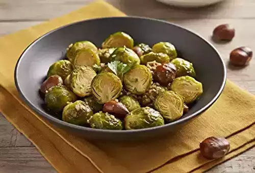 Choux de Bruxelles aux châtaignes, simple et savoureux