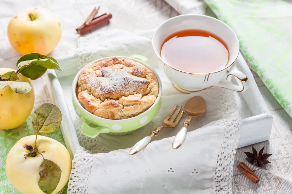 Clafoutis pommes - cannelle rapide