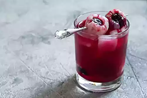 Cocktail d’Halloween aux fruits rouges sans alcool