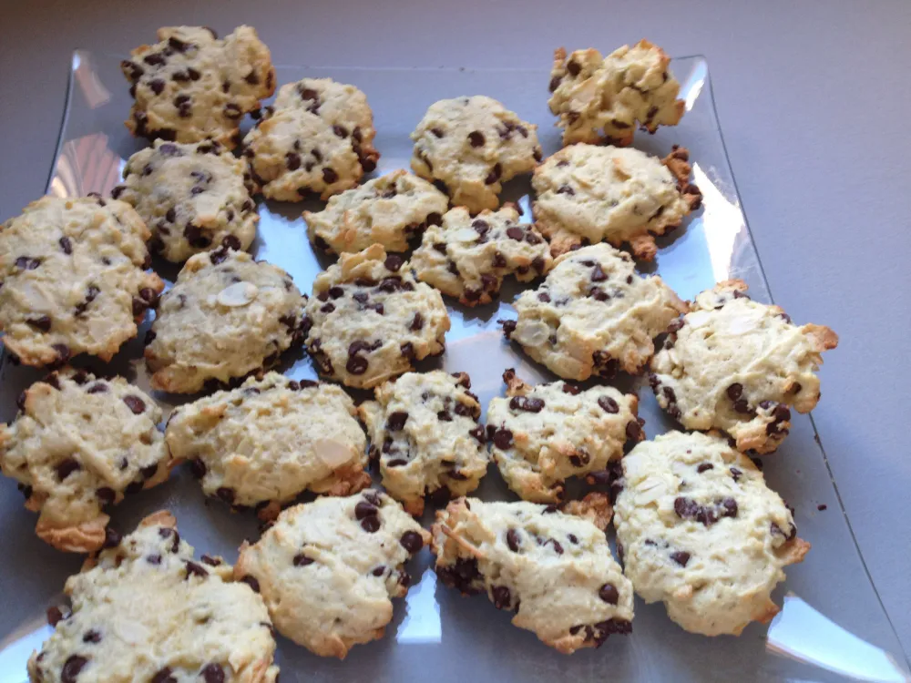 Cookies à la noix de coco et aux amandes éffilées