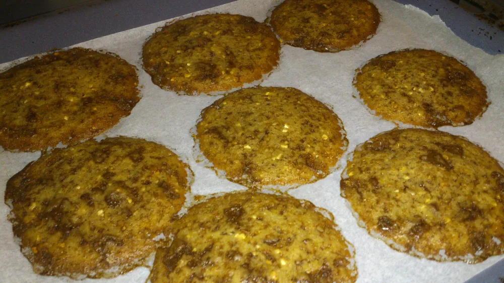 Cookies au pralin et chocolat