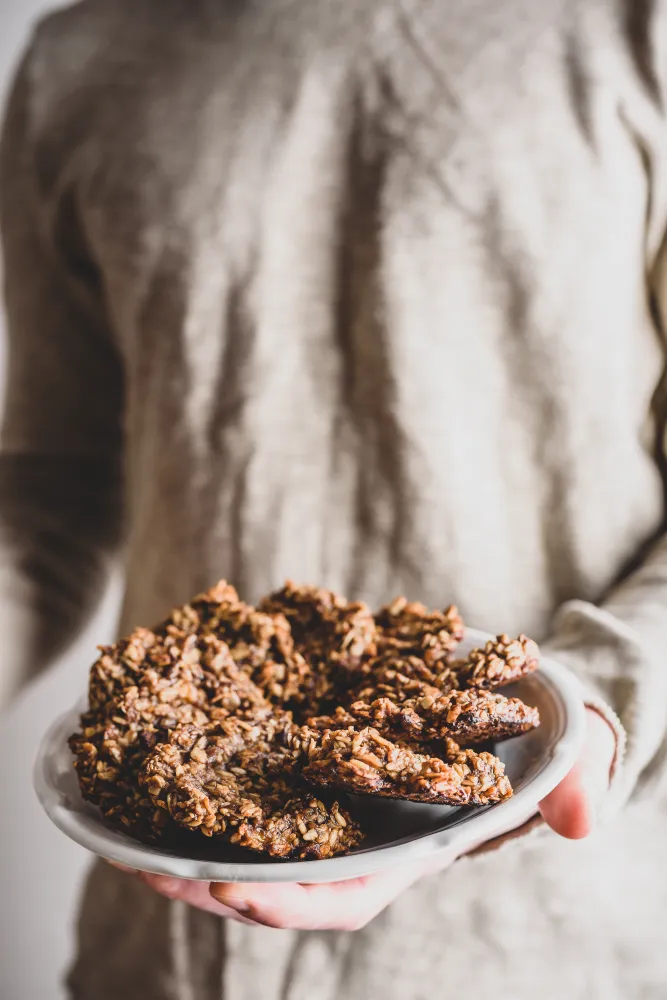 Cookies bananes-chocolat noir et flocons davoine sans sucre