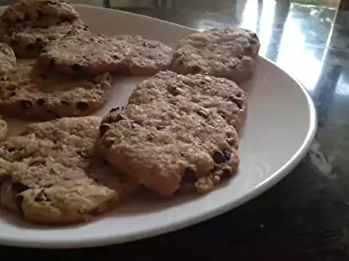 Cookies croquant aux pépites de chocolats et au pralin