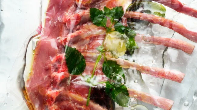 Côtelettes d’agneau cuites sous vide