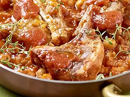 Côtelettes d'agneau sauce espagnole