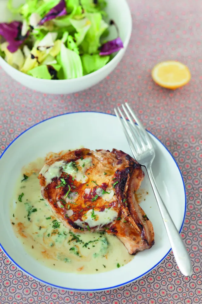 Côtes de veau sauce roquefort