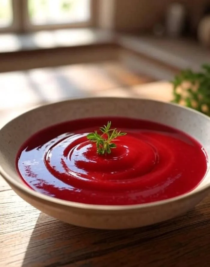 Coulis glacé de poivrons rouges