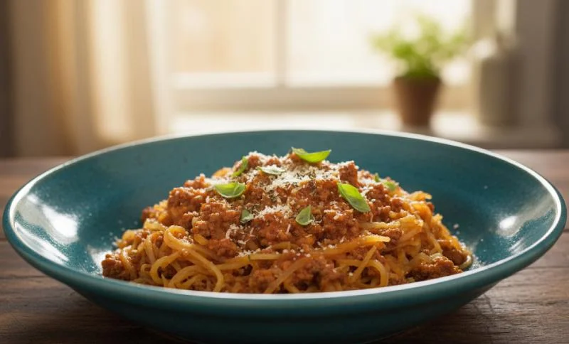 Courge spaghetti à la bolognaise