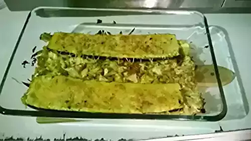 Courgette farcie aux oeufs