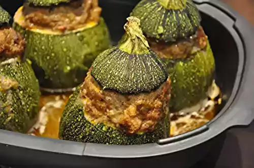 Courgettes rondes, farce facile et bonne !!!