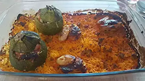 Courgettes rondes farcies à la viande parfum curry