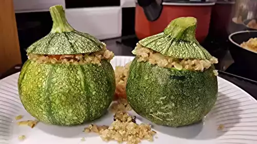 Courgettes rondes farcies au quinoa