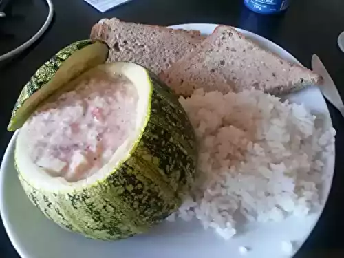 Courgettes rondes farcies au thon