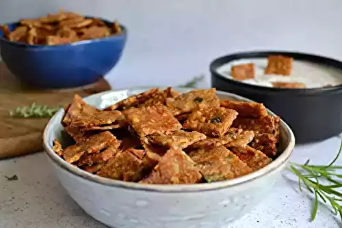 Crackers tomates, thym et parmesan
