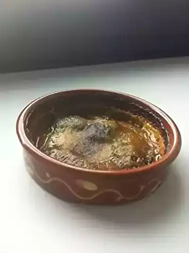 Crème citron chocolat au four