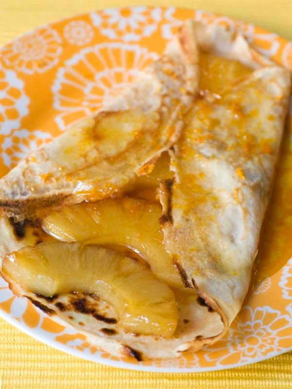Crêpes à l'ananas et à l'orange