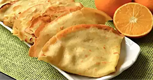 Crêpes à l'orange, à la vanille et à la fleur d'oranger
