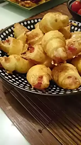 Croissants fromage/lardons en amuse bouche