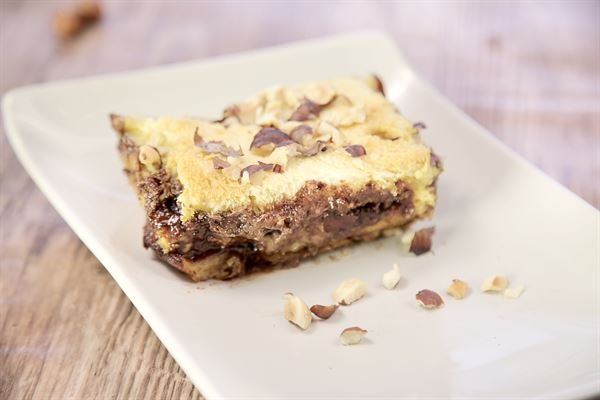 Croque-cake pâte à tartiner et noisettes