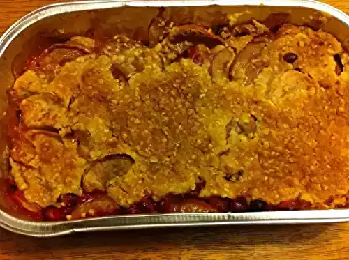 Crumble aux pommes et aux canneberges