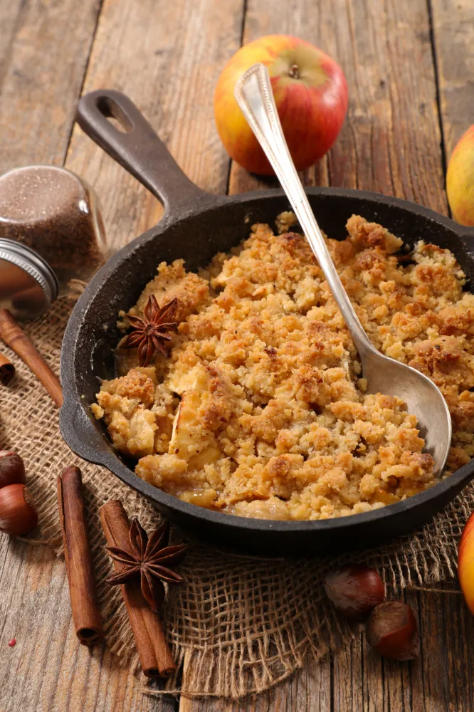Crumble aux pommes IG bas