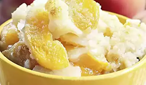 Crumble de nectarines au nougat express