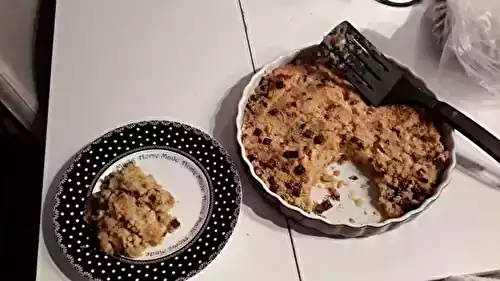 Crumble pomme noix de coco chocolat