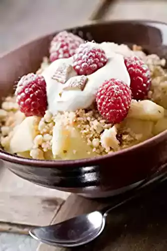 Crumble pommes et framboises