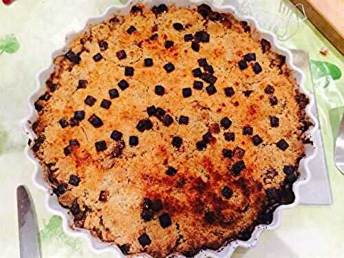 Crumble pommes-poires au chocolat
