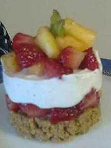Crumble renversé ananas et fraise