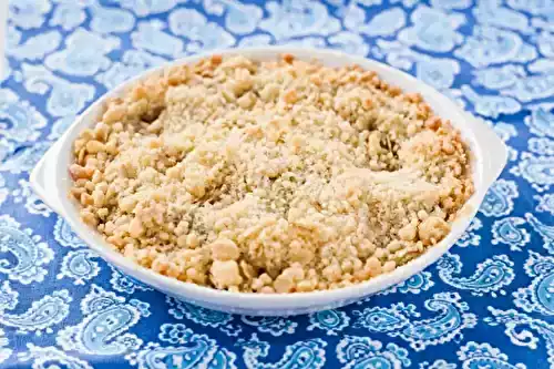 Crumble sans four avec sauce au yaourt