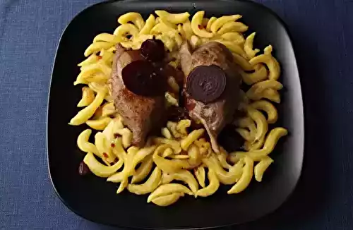 Cuisse d'oie confite aux macaronis
