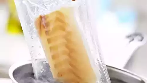 Cuisson de dos de cabillaud sous vide