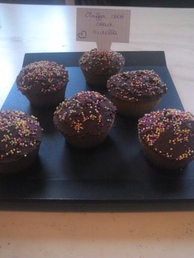 Cupcake coco-coeur Nutella