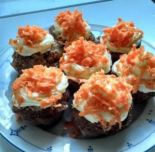 Cupcakes aux carottes et au pralin