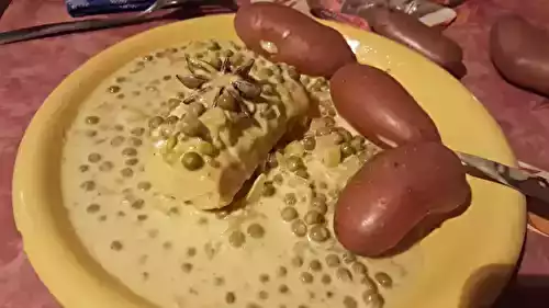 Curry de cabillaud aux petits pois