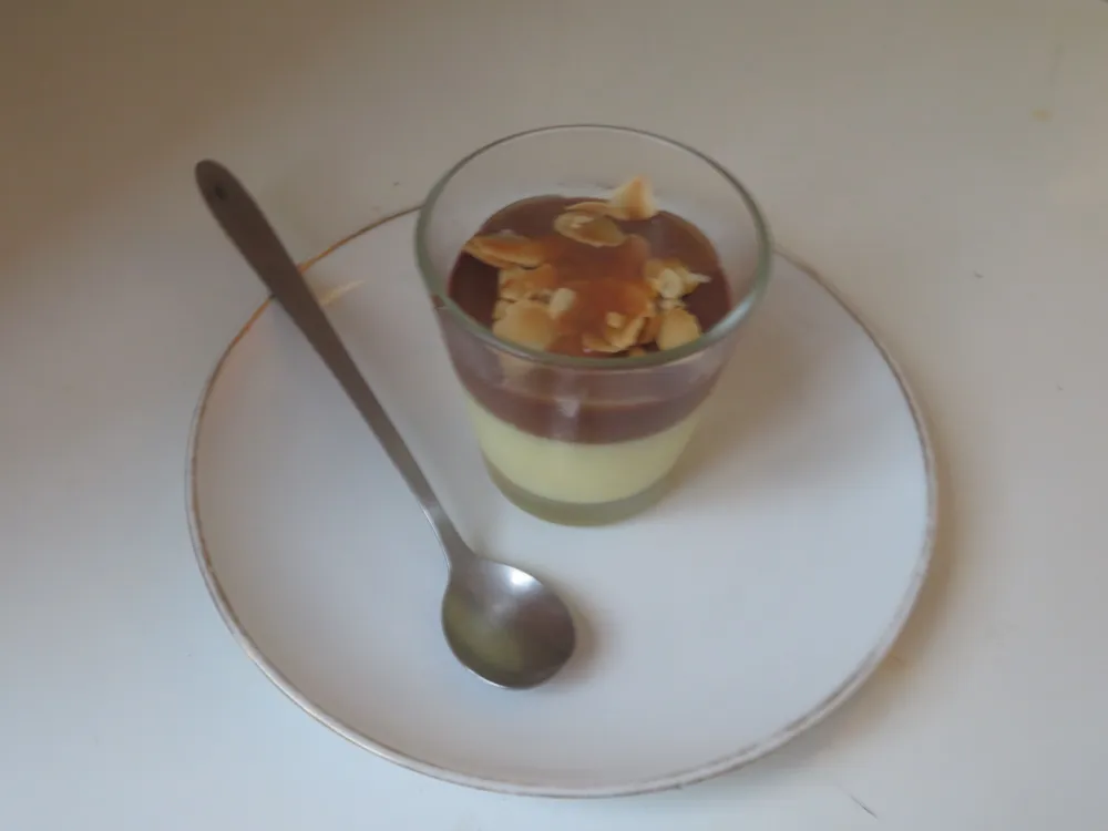 Duo pudding-mousse au caramel