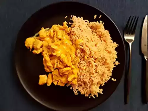 Emincé de poulet crémeux aux épices