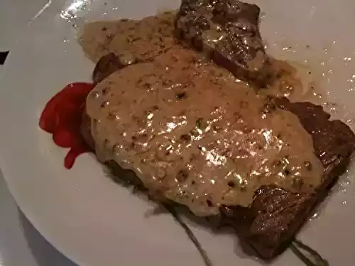 Entrecôte au poivre vert