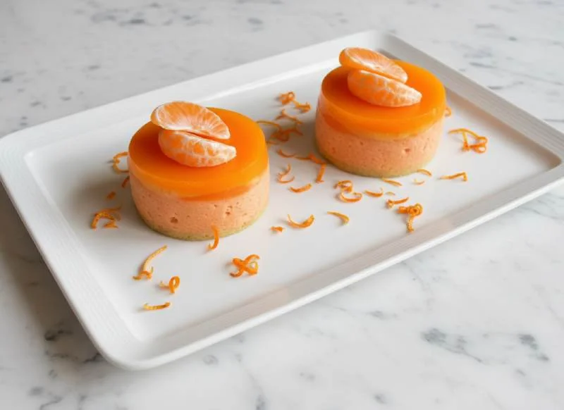 Entremets léger au pomelo chinois, mandarine et bergamote