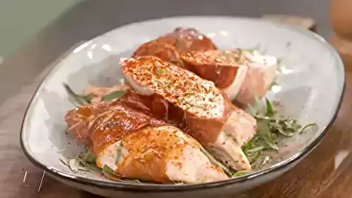 Escalope farcies chèvre-olives par Laurent Mariotte