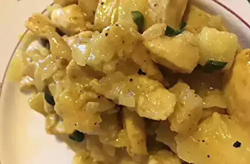 Escalopes de poulet à l'ananas et au curry