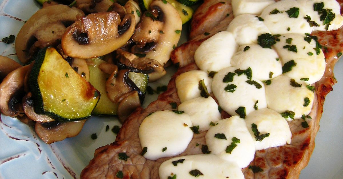 Escalopes de veau en portefeuille a la mozzarella