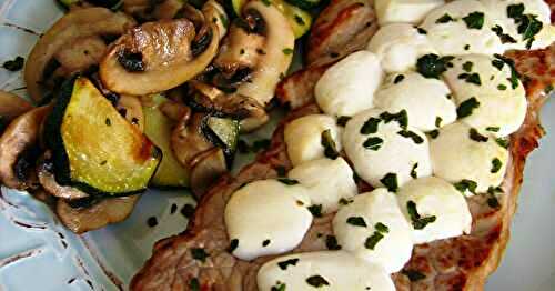 Escalopes de veau en portefeuille a la mozzarella