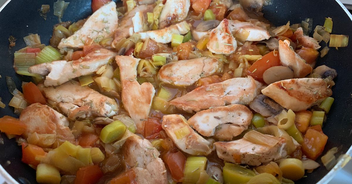 Escalopes de volailles et ses petits légumes