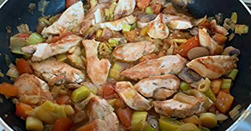 Escalopes de volailles et ses petits légumes