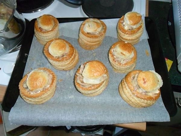 Feuilleté poulet lardon sauce bechamel