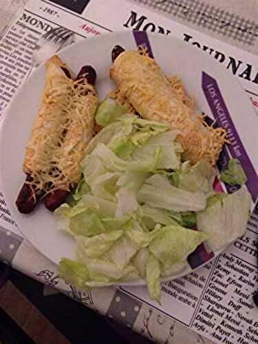 Feuilletés aux saucisses et fromage râpé