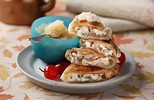 Feuilletés de poires au nougat