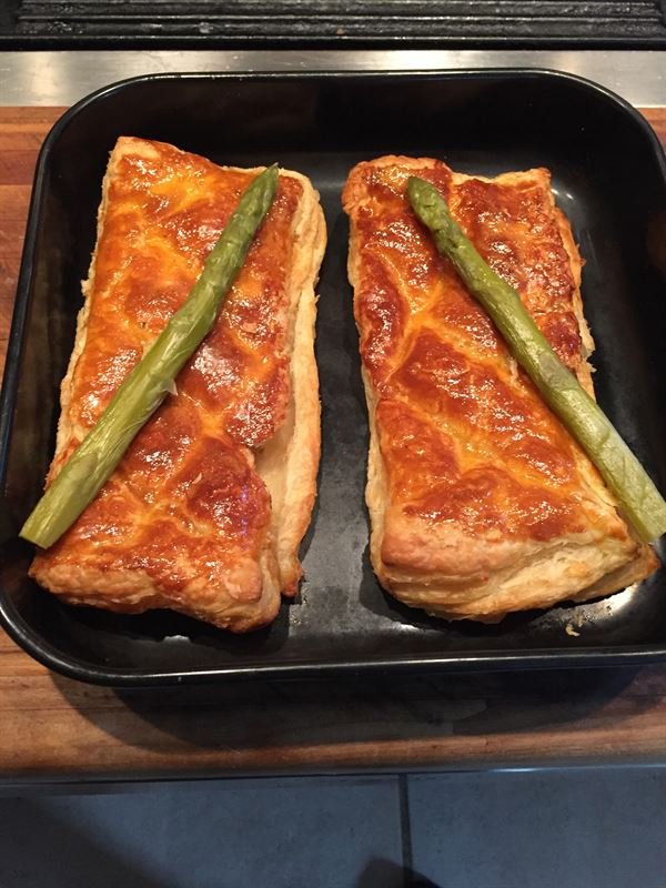 Feuilletés langouste asperges